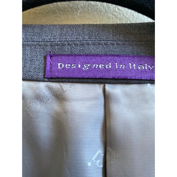 Vinci Mens Medium Gray Blazer Jacket Super 150s Zegna Style 50R/45W Polyester & - Picture 6 of 8